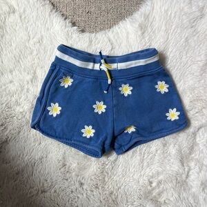 Size 3 Mini Boden Blue and White Floral Shorts